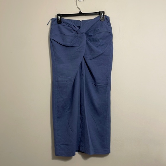 Zara new blue knot midi skirt large - Picture 1 of 7